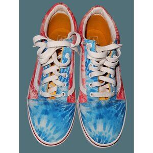 Vans Off The Wall Tie Dye Colorful Sneakers Size Juniors 7/ Women 8.5